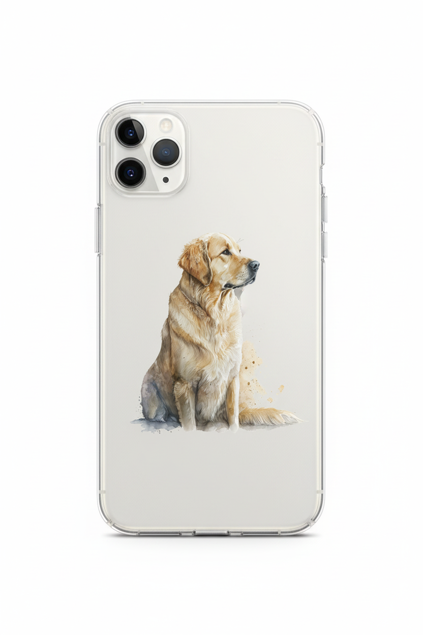 Clear Case Golden Retriever